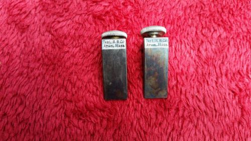 Pair l.s. starrett co. athol, mass. key seat rule clamps free shipping in the us for sale