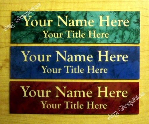 Custom engraved 2x10 name plate | personalized customized wall sign desk marble for sale