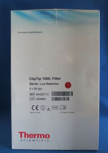 Thermo scientific cliptip 1000 filter pipette tips 8 x 96/rack # 94420713 for sale