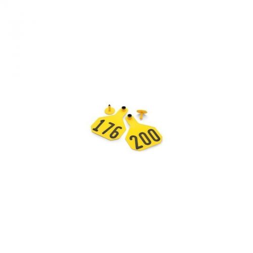 4 Star Large Cattle ID Tag Yellow Numbered 176-200
