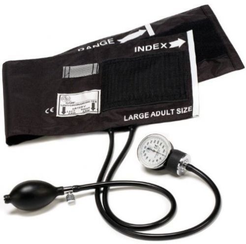 Prestige Medical 82-OB-BLK Adult Aneroid Sphygmomanometer, Large