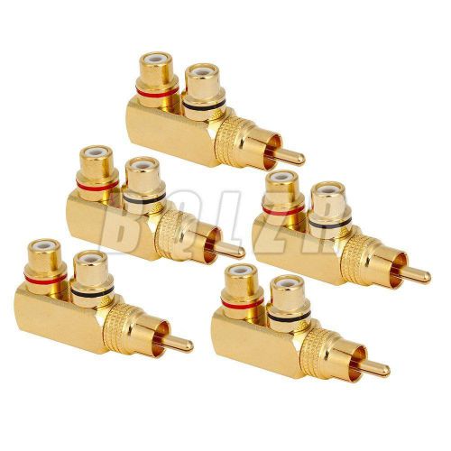 BQLZR Copper adapter Female Adapter Connector Set of 5 golden