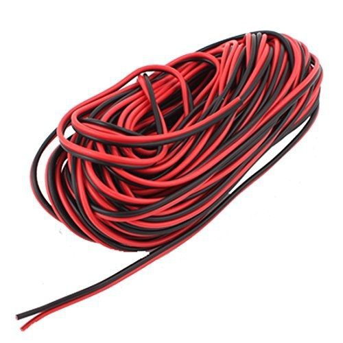 Uxcell plastic insulated electrical wire cable 18m 59feet black red for sale