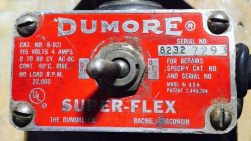 Dumore 6-021 Series 6 High-Speed Flexshaft Flexible Shaft Grinder - USED