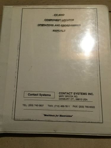 CS-400D Component Locator Operator and Programming Manual