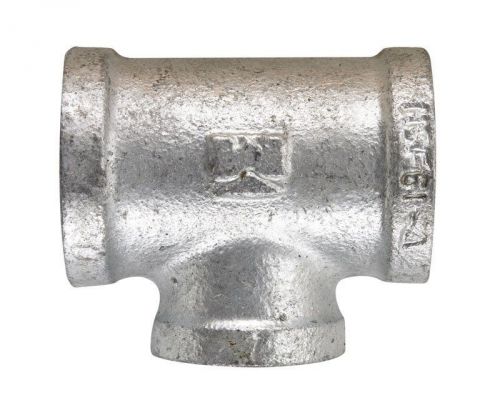 B &amp; k reducing tee malleable galvanized iron 1 &#034; x 1 &#034; x 1/2 &#034; pack of 5 for sale