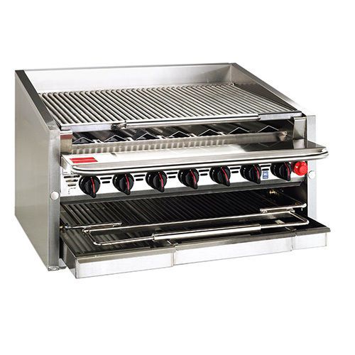 Magikitchen cm-smb-648, 48-inch countertop coal gas charbroiler, nsf for sale