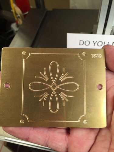 Decorative flower w/ frame solid brass engraving plate for new hermes font tray for sale
