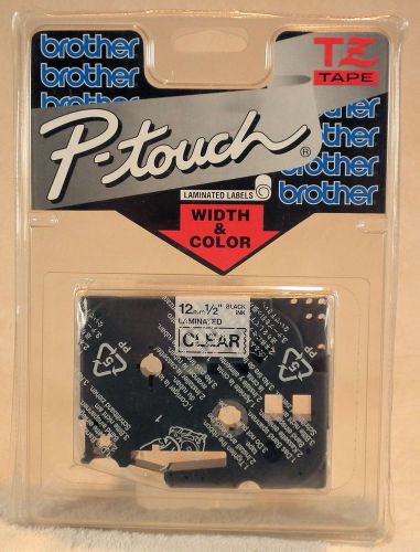 NEW Genuine Brother TZ-131 P-Touch 1/2&#034;Black on Clear TZ Tape Label -  26.2 Feet