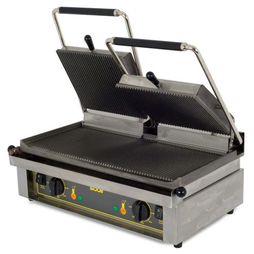Equipex MAJESTIC, 24-Inch Countertop Double Electric Panini Grill, cULus, NSF