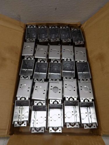 Lot of (25) Cooper-Hinds 665085 TP254 Switch Box, Steel 3x2 Gagable