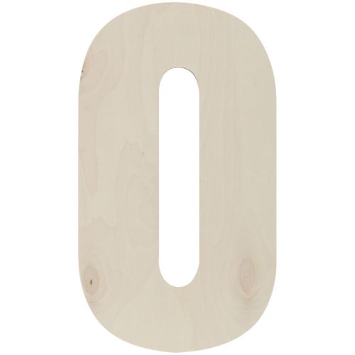 &#034;Baltic Birch Collegiate Font Letters &amp; Numbers 13.5&#034;&#034;-O, Set Of 6&#034;
