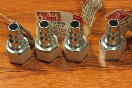 Lot of Four (4) Porter Cable 3/8&#034; Industrial QC Plug, 1/4&#034; F - Brand New
