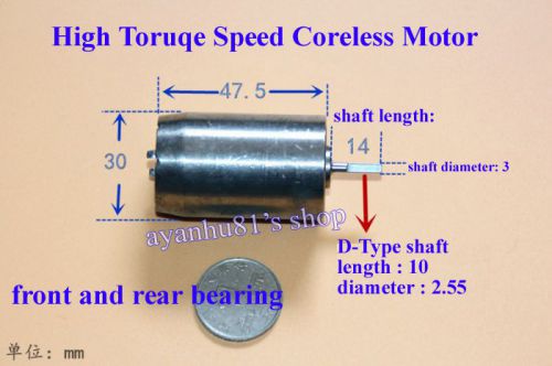 DC 3.7V 5V 6V 12V 24V High Speed Torque Metal Brush Coreless Motor 21341RPM