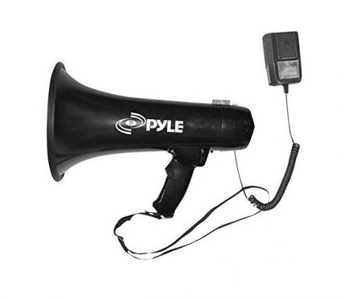 Megaphone/bullhorn &amp; siren 3.5mm aux-in for digital music/ipod-pyle school army! for sale