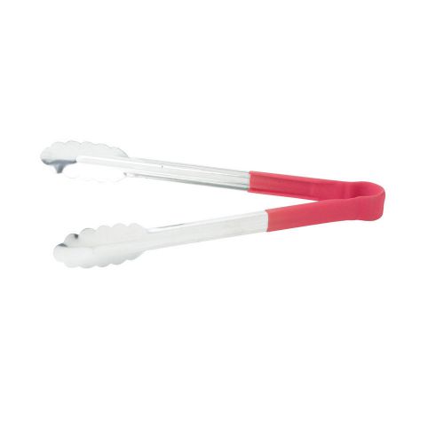 Winco utph-12r, 12-inches utility tong with polypropylene red handle for sale