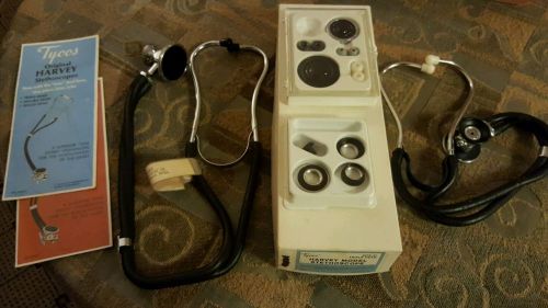 2 Vintage Stethoscopes, Tycos Dual,  HP Rappaport Sprague Dual Head with Extras