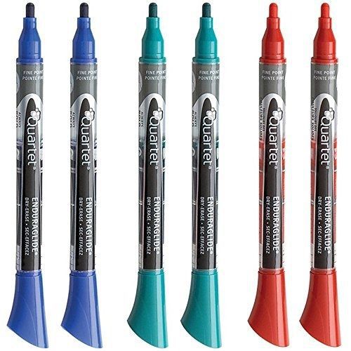 Quartet dry erase markers 12 pk, enduraglide, fine tip, bold color, assorted for sale