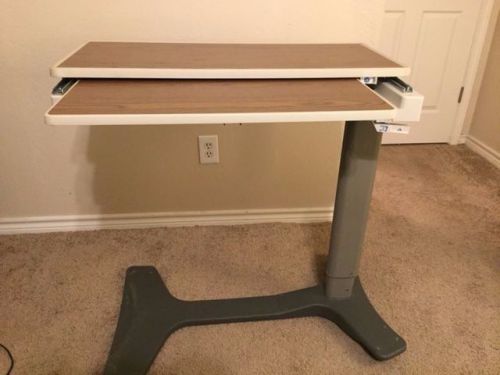 Hill-rom pm jr overbed / bedside table-hospital patient room tray (40 available) for sale