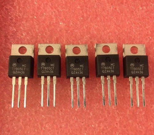 QTY (5)  MOTOROLA MC7805CT TO-220 5V POSITIVE VOLTAGE REGULATOR FREE US SHIPPING