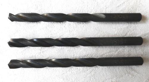 Three (3) letter o high speed morse black oxide jobber length drill bits for sale