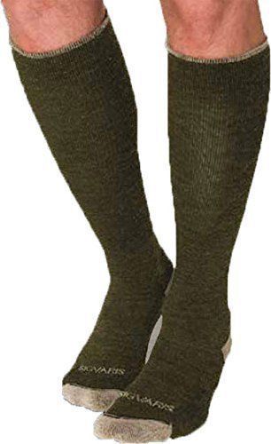 Merino Outdoor Perf 20-30mmHg Closed Toe Calf Socks, Olive, Long Sml, 422CLS31