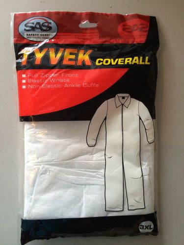 Tyvek Coveralls Size 3X Sealed Package Full Zipper New