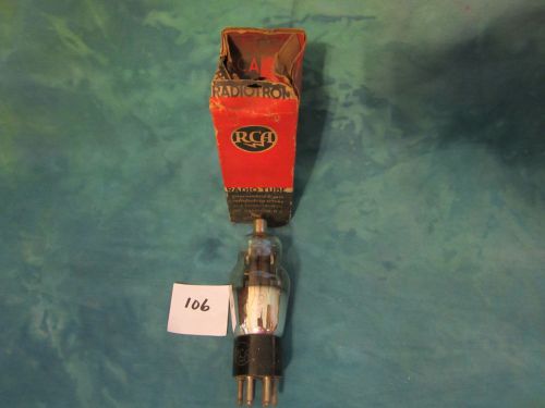 #79  RCA engraved base Radio TUBE TV7 tested  @ 30 min: 25- guaranteed L106