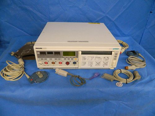 Philips M1350B Series 50 XM Fetal Monitor w/Transducers *Tested