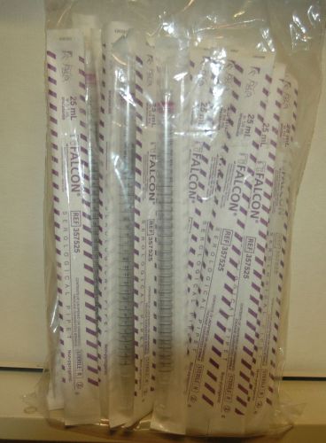 26 BD Falcon 357525 Polystyrene Pipets 25mL - Sterile Individually Wrapped