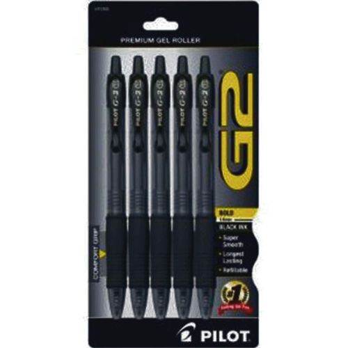 15 PILOT G2 BOLD 1.0mm POINT BLACK INK ROLLERBALL GEL PENS America&#039;s Best Seller