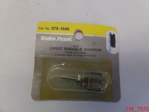 Qty=4 NOS Radio Shack 275-1545 DPDT Mini Toggle Switch Center Off 10amps 125VAC