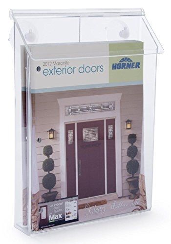 Displays2go Outdoor Magazine Holder for Flyers and Papers, Take One Box with