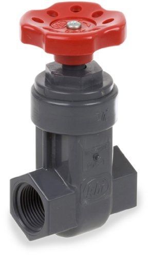 Smith-cooper international 4101 series pvc gate valve, inline, 1-1/2&#034; npt female for sale