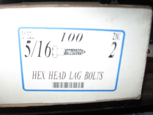 Hex head lag bolts 5/16 x 2&#034; for sale