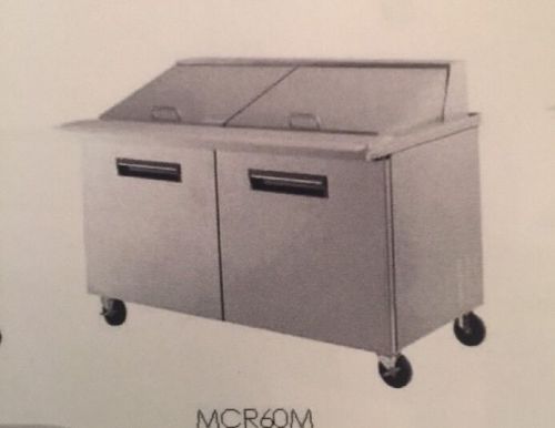 NEW Maxx Cold M# MCR60M Megatop Salad/Sandwich Prep Table 2 Door w/ Pans 16 CuFt