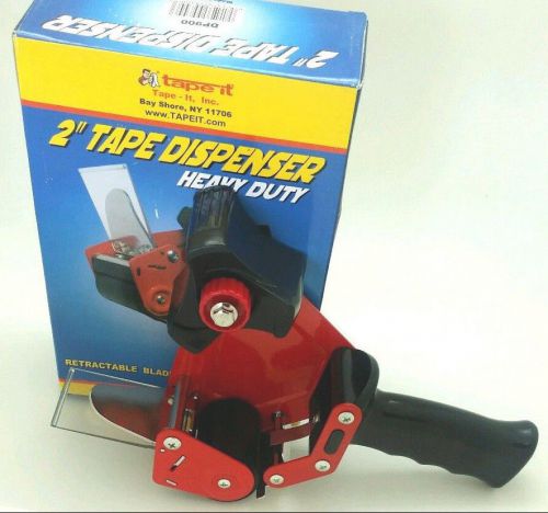 Heavy duty tape dispenser 2&#034; hand-held package sealing retractable blade nib for sale