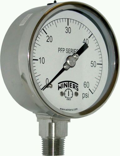 Winters PFP Series Premium Stainless Steel 304 Single Scale Liquid Filled Pressu