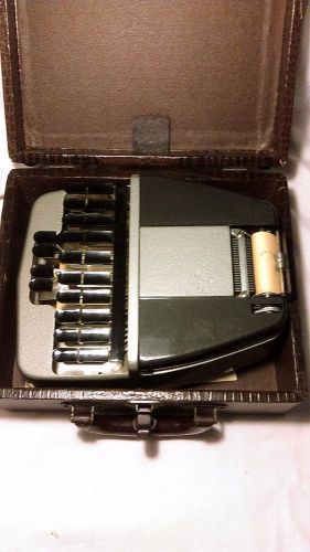 Antique LaSalle Stenotype  Keyboard Short Hand Steganograph Machine With Case