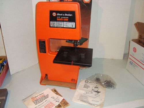 BLACK AND DECKER VERTICAL BANDSAW Drill Powered (1/4&#034; or 3/8&#034; drill required)