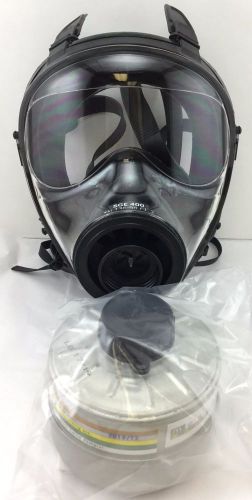 Mestel Safety SGE 400 Escape Gas Mask with 40mm NATO NBC/CBRN Filter -NIB/Sealed