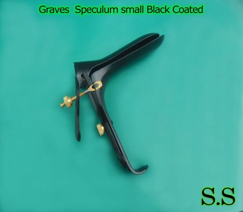 1 Piece Graves Small Vaginal  Speculum Black Coated