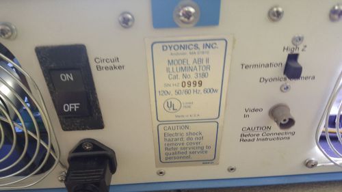 DYONICS 250 watt Endoscopy light source, ABI II model 3180