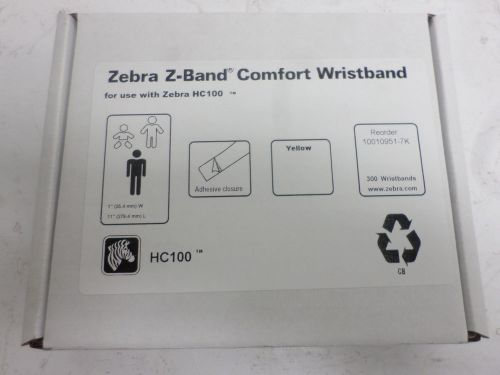 Zebra Z-Band UltraSoft Wristband Cartridge Kit HC100 (10010951-7K) Yellow - NEW