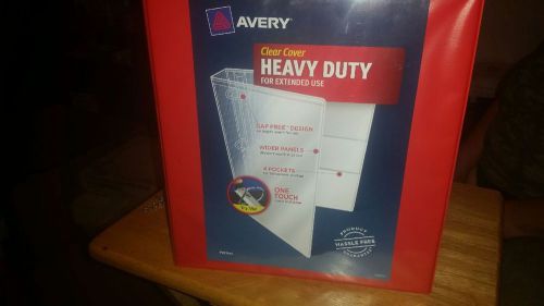 avery clear cover heavy duty 1&#034; binder for extended use