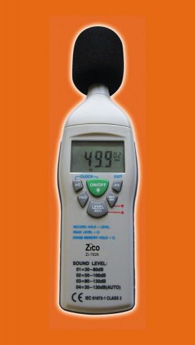 ZICO 7826 Digital Sound Level Meter Noise Measuring 30-130 dB Type 2 vs 407732