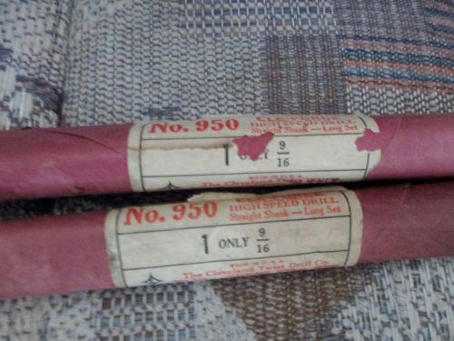 LOT OF 2 Cleveland 9/16 Straight Shank NEW High Speed, Long Set CLE-FORGE 950