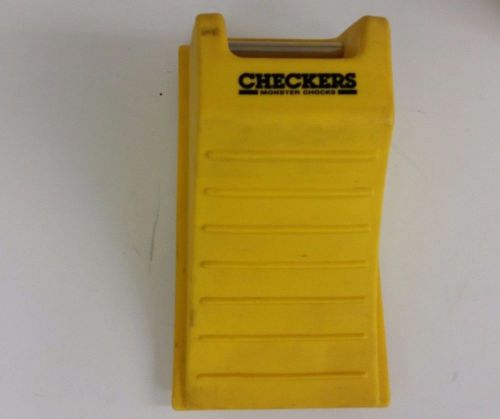 Checkers industrial prod  at3512-ac-y wheel chock, 8-1/4 in h, urethane,yellow for sale