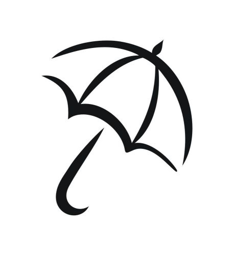 Stick Umbrella Car Window Truck / Van Tempo Sticker Vinyl Decals -1806