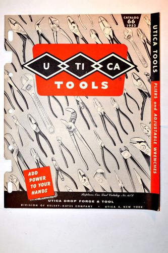 UTICA TOOLS CATALOG 66 1952 #RR364 mechanics wrenches pliers cutter nippers